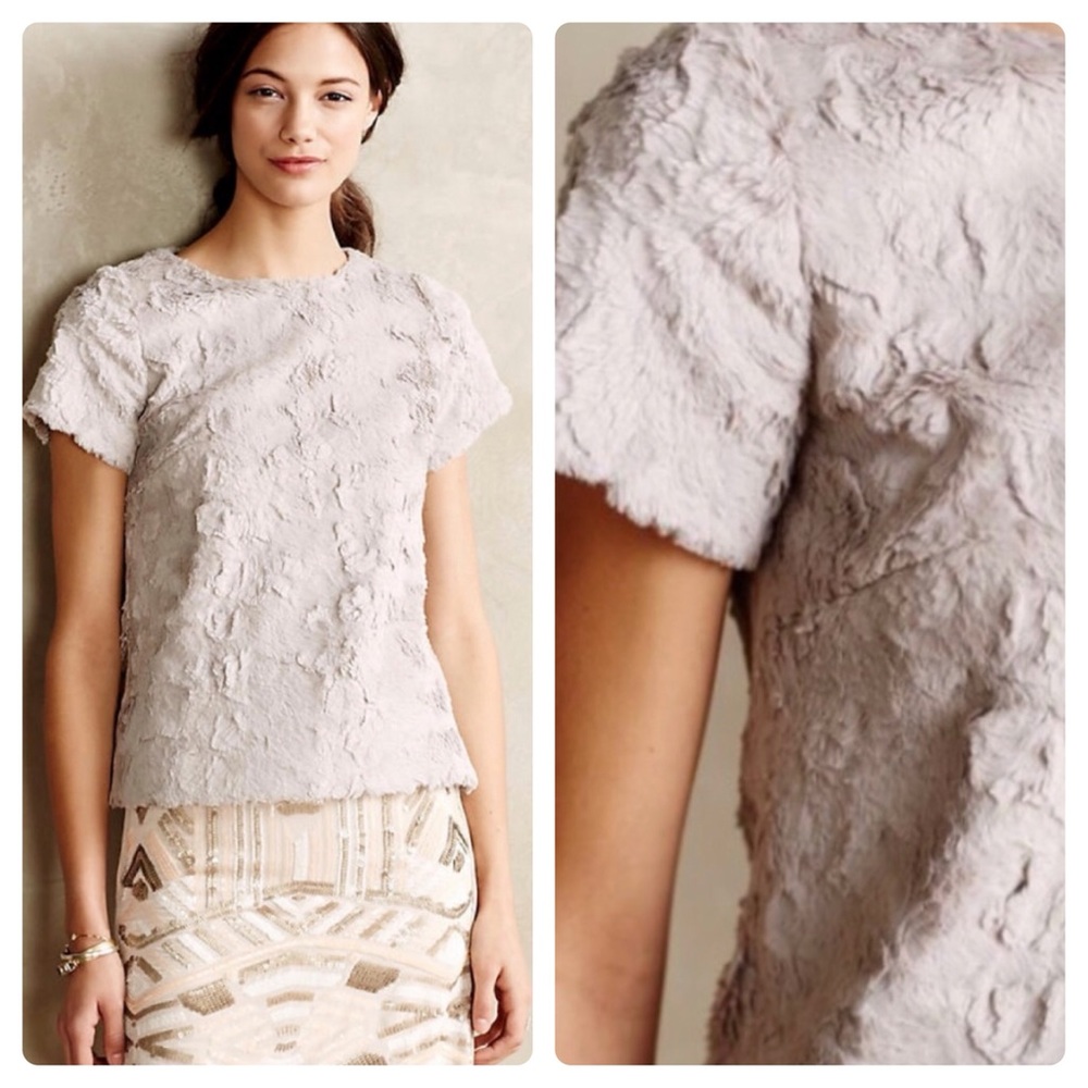Anthropologie x Leifsdottir • Faux Fur Top